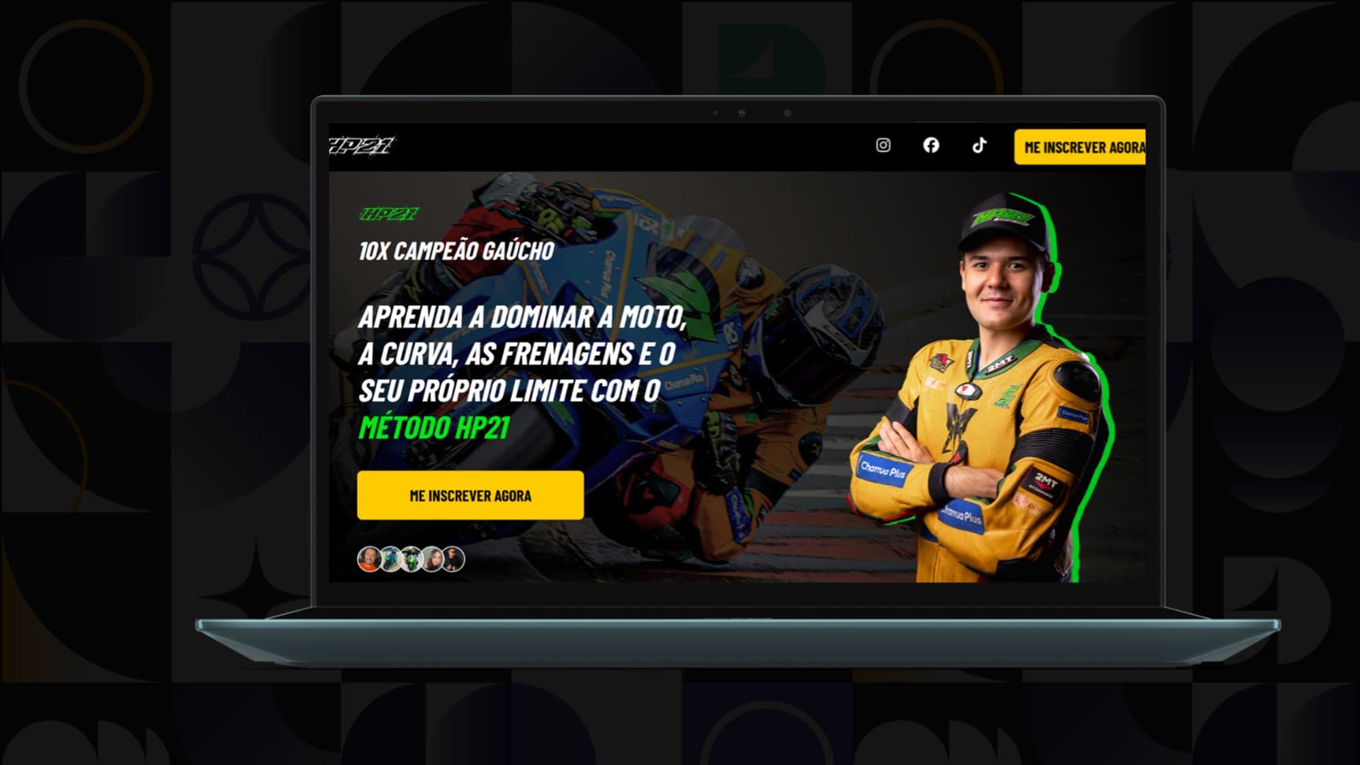 Página de lançamento do método HP21, com chamada para inscrição